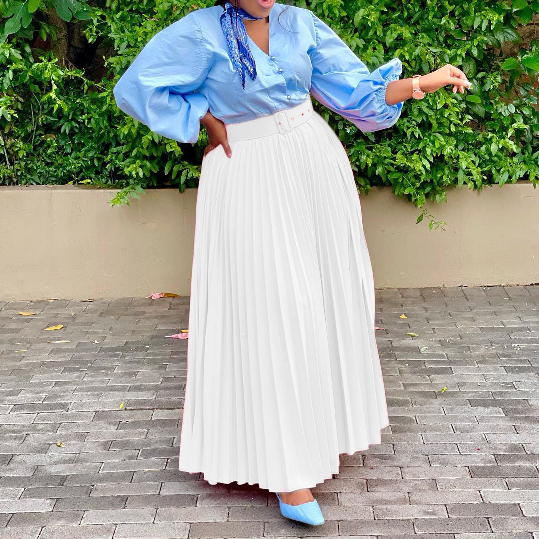 Women's Elegant Pleated Personality Big Skirt - Eve & Kith
