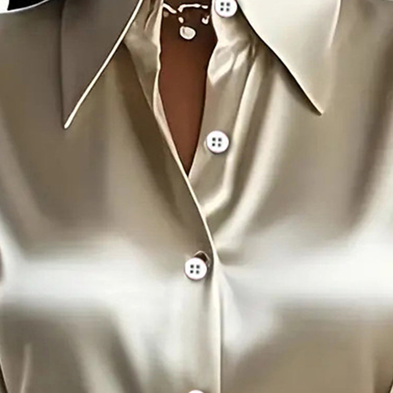 Women's Puff Sleeve Button Down Blouse, Ruffle Detail Dressy Casual Work Top - Eve & Kith