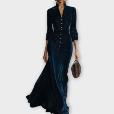 Elegant And Fashionable Womens Velvet Dress - Eve & Kith