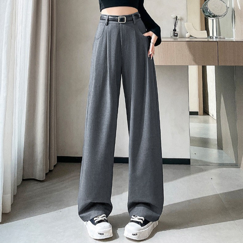 SpringAutumn New High-end Loose Straight-leg Pants That Hide Hips And Slim - Eve & Kith