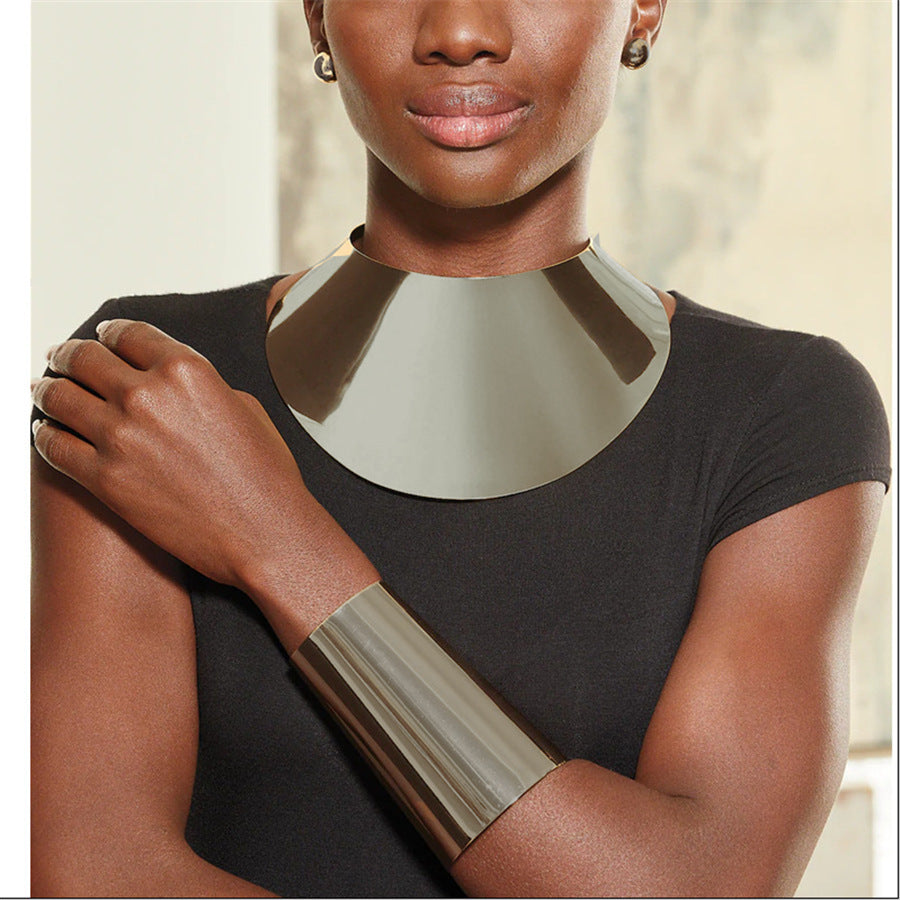 Exaggerated Choker African Metal Necklace - Eve & Kith