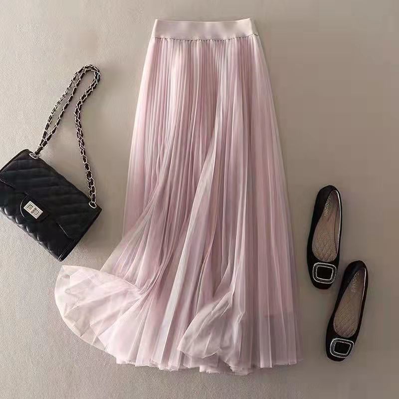 Women's Casual Skirt Mid-length Pleated Skirt - Eve & Kith