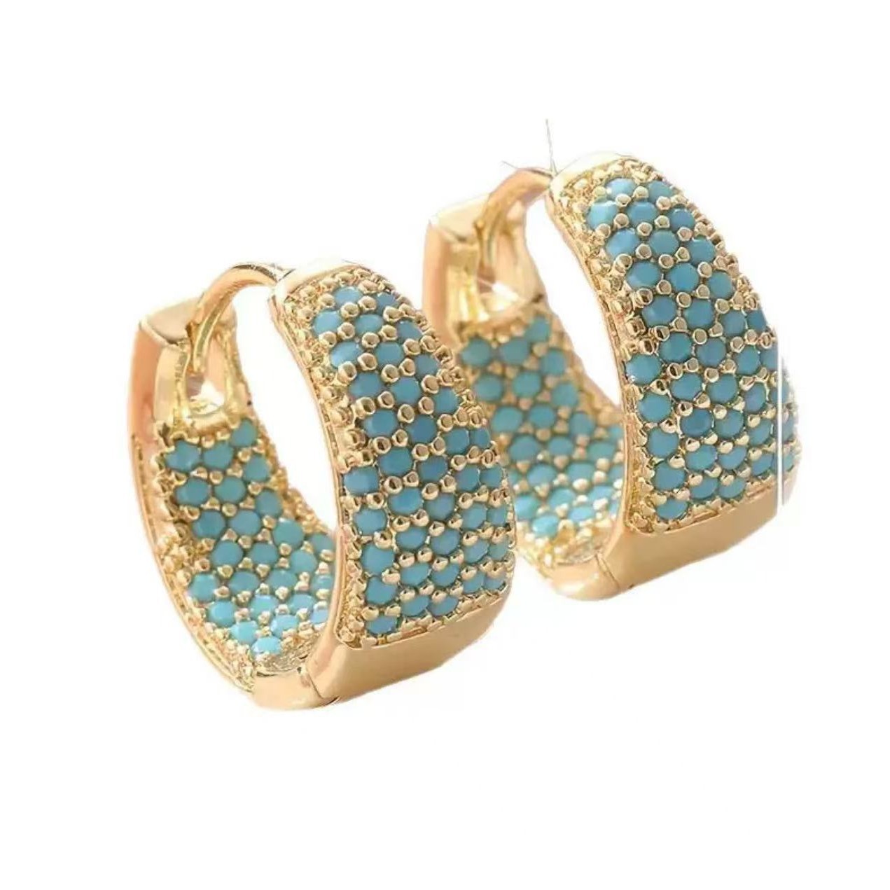 Waterdrop-shaped Vibrant And Elegant Earrings With 18K Gold Plating On Copper - Eve & Kith