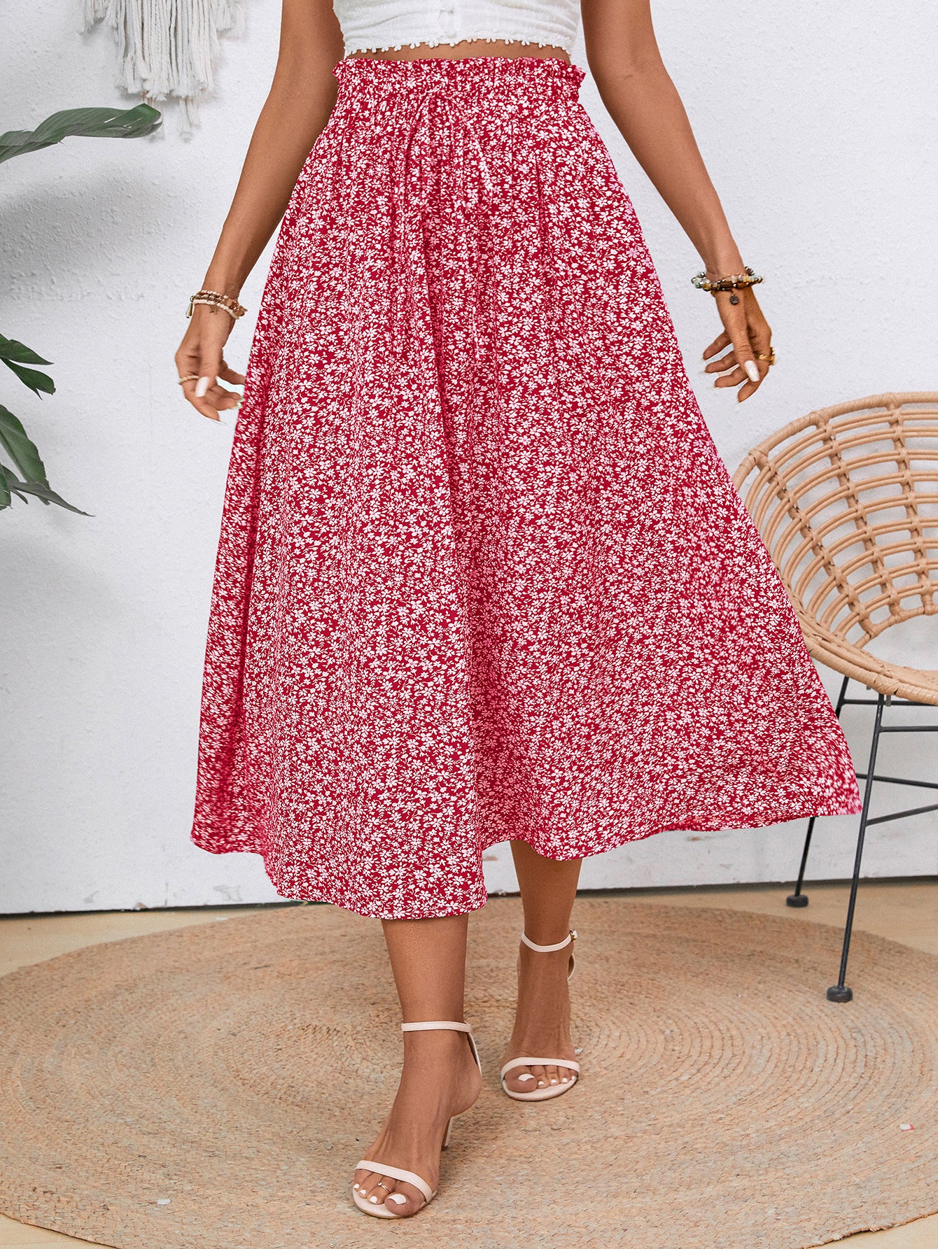 Casual Loose Pocket Skirt With Drawstring And Drape - Eve & Kith