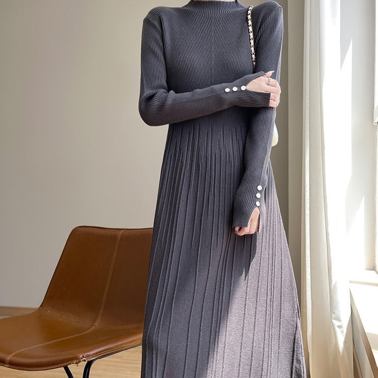 Womens Casual Solid-color Minimalist Dress - Eve & Kith