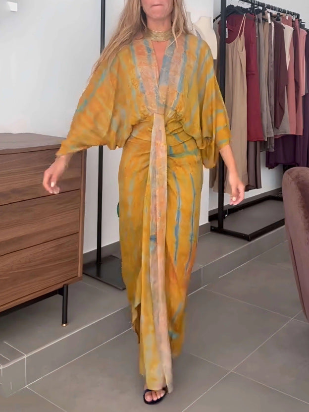 Bohemian Printed Dress For Spring And Autumn - Eve & Kith
