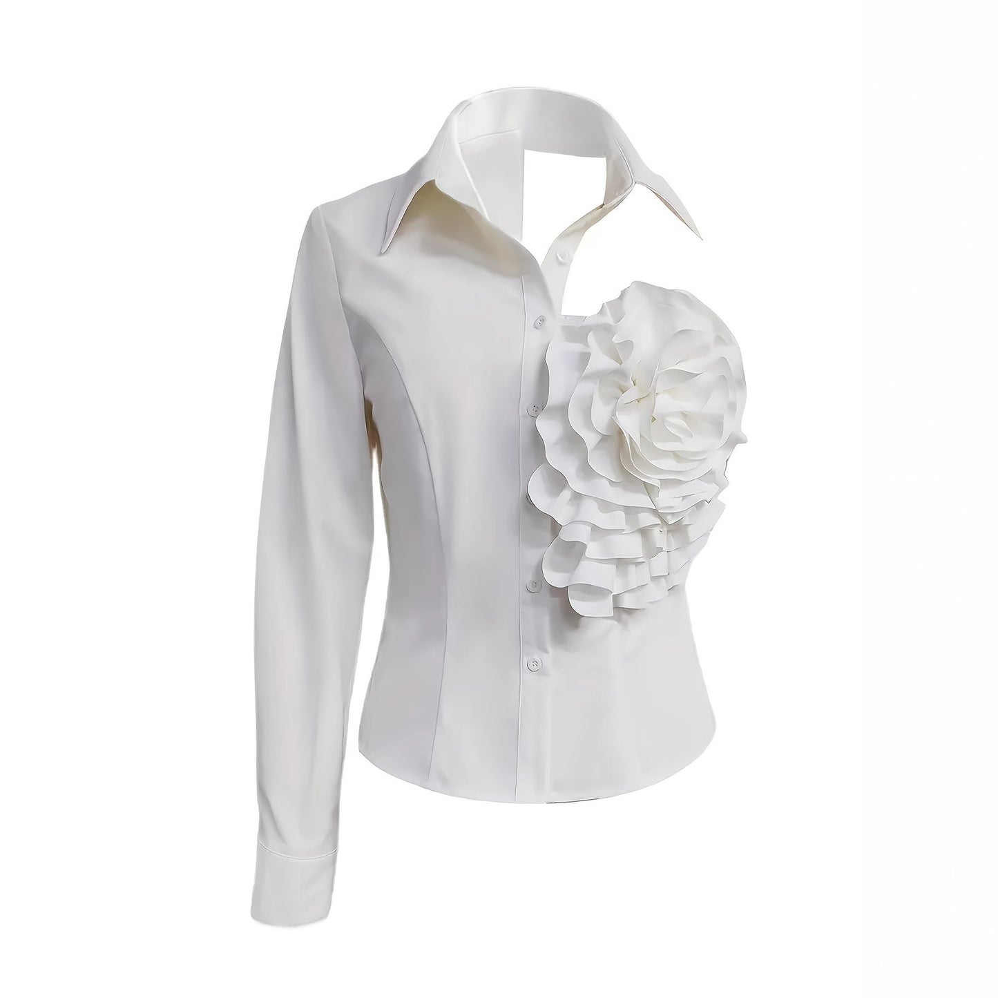 White Blouse With A One-shoulder TOP - Eve & Kith