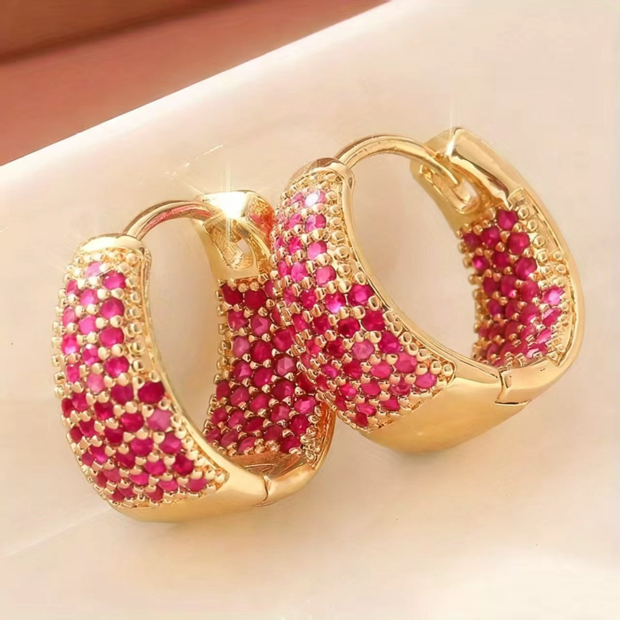 Waterdrop-shaped Vibrant And Elegant Earrings With 18K Gold Plating On Copper - Eve & Kith