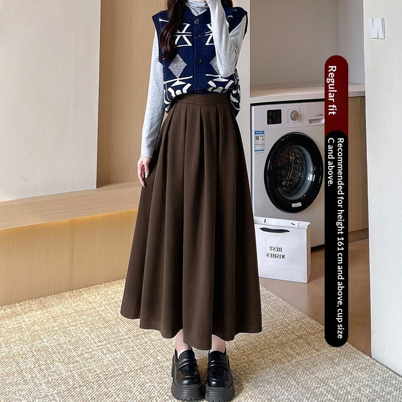 High-waisted Figure-flattering A-line Maxi Skirt - Eve & Kith
